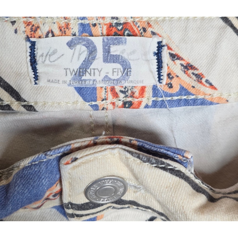 Free People Just Float On Flare Jeans Womens Paisley Multi 25 Good Boho Retro - Picture 6 of 13
